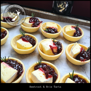 A picture of beetroot and brie tarts ready to bake!